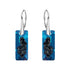 Серебряные серьги "Augošais Kristāls II (Bermuda Blue)" с кристаллами Swarovski™